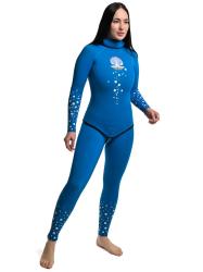 Гидрокостюм для фридайвинга бирюза «Жемчуг», 3мм